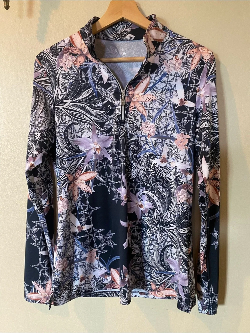 Sofibella Long Sleeve UV Feather Womens Golf 1/4 Zip